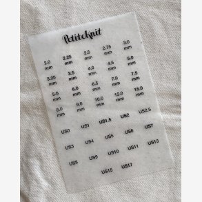 Strygemrker til Knitter's Needle Cases 